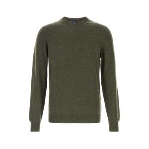 Fedeli Men Olive Green Cashmere Sweater